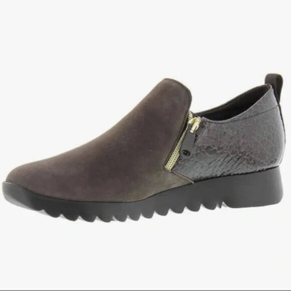 Munro Shoes - Munro Shoes "Kit" Women's Size 9 Brown Leather Zip Cushioned Comfort